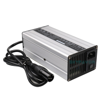 Chargeur de batterie au lithium électrique DC 60V 8A 600W avec protection OTP OVP OCP, câble rétractable, boîtier en aluminium pour batteries Li-ion 30AH/50AH