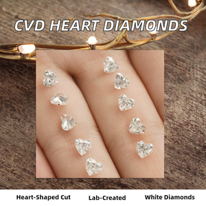 Diamantes CVD cultivados en laboratorio D'vins Jewels, forma de corazón, 3mm, 3.5mm, 4mm, 4.5mm, sueltos, color D, mejorados, Free Fire, para fabricación de joyas - Product Image 2