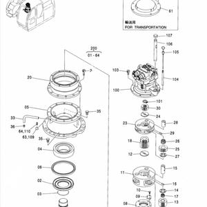 Motor de Giro para Maquinaria de Construcción Belparts para Hitachi ZX 200 ZX200, Motor de Orientación 4398514 - Product Image 6