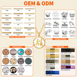 CX OEM& ODM 맞춤형 주얼리 DIY 제작 목걸이 귀걸이 반지 팔찌 맞춤형 실버 황동 스테인리스 스틸 주얼리 - Product Image 2
