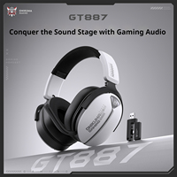 Casque de jeu sans fil quad-mode ONIKUMA GT887 - 2.4G/BT/USB-C/3.5mm, pilote dynamique, faible latence, microphone à réduction de bruit pour l'aviation