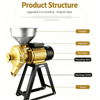 Moulin Électrique Domestique Sec et Humide pour Piments, Poivre Noir, Riz, Blé, Maïs et Céréales – Machine à Moudre et Broyer