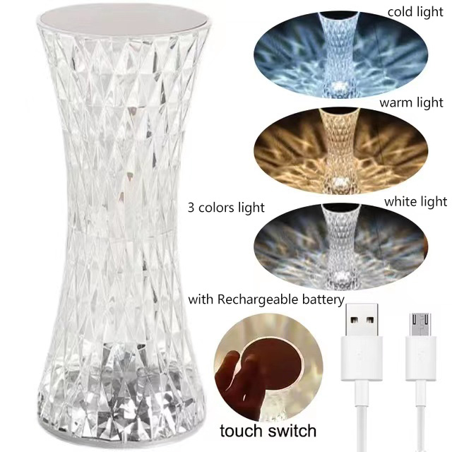 Lumière de 3 couleurs avec la batterie rechargeable