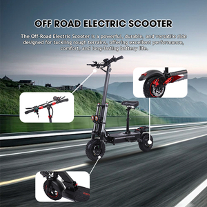 Scooter Eléctrico Plegable Portátil de 3000W*2, 60V, 26AH, Llantas Sólidas de 11'', Aleación de Aluminio, <span class=keywords><strong>75</strong></span> km/h, Motor Dual, para Adultos, Disponible en Almacén Local en EE. UU. - Product Image 4