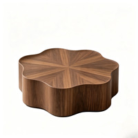 Table basse en bois papillon rotative, nouveau design minimaliste de style chinois, mobilier de salon, table moderne du milieu du siècle