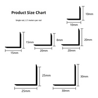 Protection d'angle murale en aluminium, bande de finition en L pour carrelage, angle droit, style moderne et minimaliste, marque HongShun