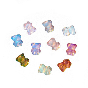 Strass en verre cristal Bobbi Bear 8x10mm à dos plat irisé pour nail art et accessoires de bijouterie DIY - Product Image 5