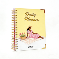 Planificateur quotidien personnalisé 2026, imprimé, relié en spirale A5, planificateur budgétaire, journal pour femme de bureau