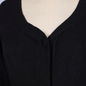 Fabricant de tricots, cardigan en cachemire et laine élégant décontracté à col en V à manches longues, <span class=keywords><strong>noir</strong></span>, automne-hiver, sur mesure pour femmes - Product Image 3