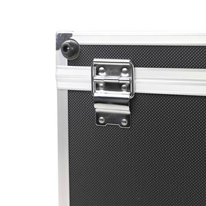 Mallette de rangement en aluminium de grande capacité personnalisée pour 2 rangées de CD, 200 pièces, étuis en aluminium pour disques vinyles et albums LP - Product Image 5