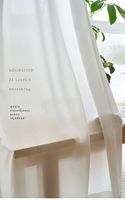 Nouveau Matériau Tissu Uni Voile Rideaux Voilages Blancs Coton Lin pour Salon Chambre Maison