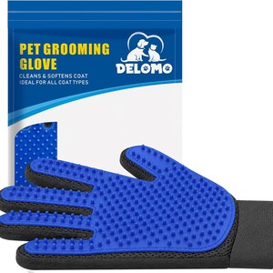 Gants de toilettage pour animaux Airen, bleu rose, main gauche et droite, brosse de massage pour chat, outil d'élimination des poils - Product Image 4