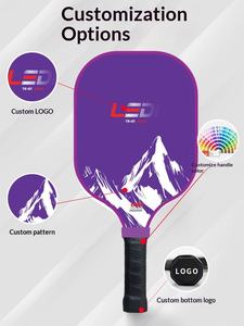 Raquette de pickleball en fibre de verre 400x200x16mm avec motif montagne, idéale comme cadeau pour femme - Product Image 2