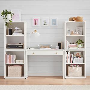 <span class=keywords><strong>Escritorio</strong></span> de Madera Blanco con Estantería, Super Set para Estudio y Computadora, MOQ 100, Directo de Fábrica - Product Image 2