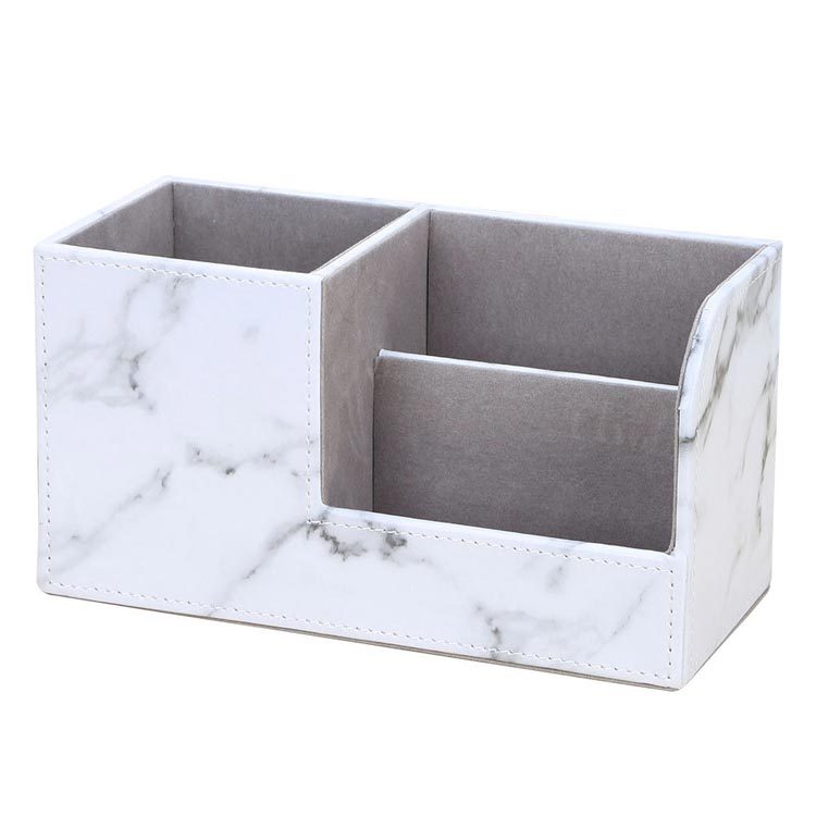 Office Small Desk Organizer Desktop Stationery Storage Box Storage Compartments with Three Storage Boxes