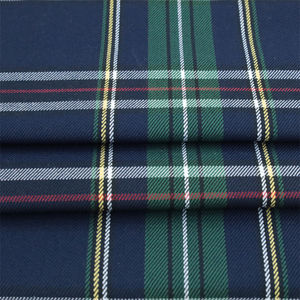 Azul Verde Verificado Tecido Clássico Inglês Tartan Twill Poliéster Plaid Tecido para Terno Uniforme Escolar Camisa Vestido - Product Image 2