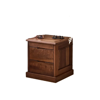 Table de chevet moderne en noyer noir, directement de l'usine, avec compartiment caché à verrouillage RFID et multiples rangements, pour chambre d'hôtel, vente en gros