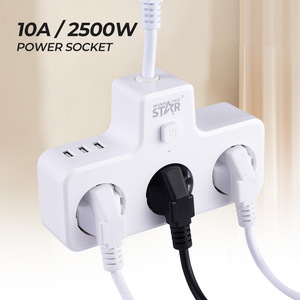 Regleta de Enchufes Winning Star de 3 Tomas 230V con Carcasa de PC y Función de Seguridad ST-118W - Product Image 3