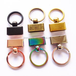 6 kết thúc kim loại vải vải dây đai thanh lịch Key Fob phần cứng Keychain vòng chìa khóa cho dây buộc - Product Image 4