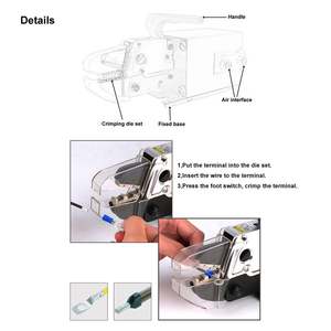 Excellente machine de sertissage de terminaison de câble pneumatique pneumatique de type portable - Product Image 6