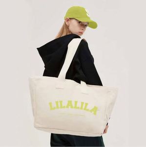 LILALILA Custom <b>Printed</b> Foldable Reusable Promotional Handmade Sewn Quilted Cotton Canvas Burlap Gentle Woman Oversized Tote Bag - Product Image 3