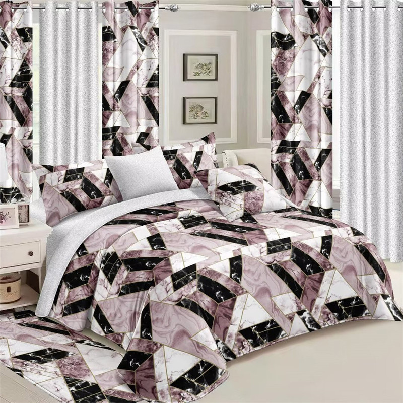 Luxury Embroidery Printing Modern Style Bed