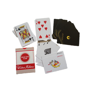 Fábrica de China Embalaje personalizado Alta calidad Lámina en frío Estampado Poker Oro/Borde plateado Naipes de papel de lujo Hecho en China - Product Image 2