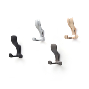 Oukali Wholesale Modern Simple <strong>Hook</strong> Zinc Alloy Bathroom Towel Coat Hat Matt <strong>Black</strong> <strong>Hook</strong> Wall Mounted Prong Robe <strong>Hooks</strong> - Product Image 2
