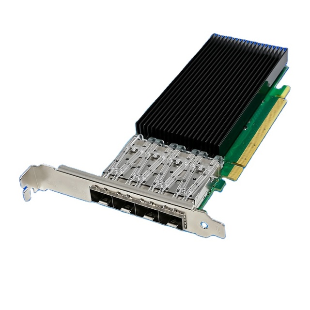 PCIe X16 Mellanox CX-4 Four-Port 10Gbps SFP28 Ethernet Internal Server Network Card Used in Stock