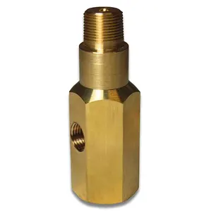OEM数控加工1/4 NPT黄铜适配器油压表T件发送器