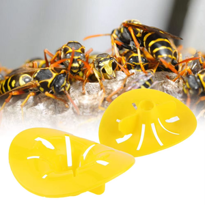 Trampa para Abejas Desechable Ecológica de Plástico Amarillo Sólido, Forma de Flor, Embudo para Insectos Voladores, Trampa para Avispas, Control de Plagas - Product Image 1