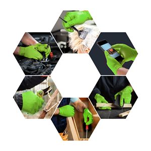 10ミル自動車産業ガレージ車修理使用ダイヤモンドスタイルオレンジマイクロタッチグリップ使い捨てメカニカルグローブニトリル - Product Image 5