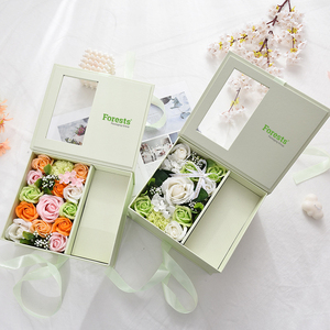 Hộp quà tặng hoa ngày lễ tình nhân bất ngờ, thiết kế cửa sổ hoa hồng, in logo tùy chỉnh, dành cho phù dâu đám cưới - Product Image 4