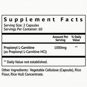 L-Carnitine Propionyl Liposomale Liquide pour une Production d'Énergie Cellulaire Améliorée, Santé Cardiovasculaire et Performance Sportive - Capsules - Product Image 5