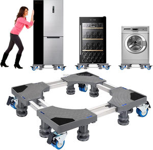 Base de lave-linge avec roulettes avec rouleau de levage Base de lave-linge avec roulettes Support de réfrigérateur mobile réglable - Product Image 3
