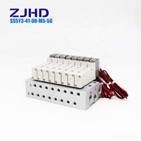 ZJHD Haute Qualité Série SY3000 Collecteur de vanne solénoïde à 5 ports à montage sur base SS5Y3-41-08-M5-5G