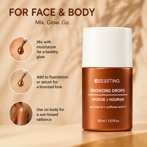 Hot Sale Sunless Tanning Body Shimmer Highlight Lotion Buildable Color Control Nourishing Body Care <b>Bronzing</b> <b>Drops</b> Foundation - Product Image 3