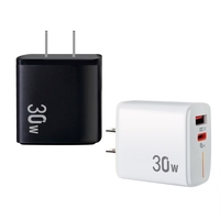 Vente en gros PD30W USB C chargeur mural à charge rapide QC 3.0 adaptateur intelligent avec prise US/EU téléphone caméra montre universelle IOS Android