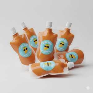 Sachet découpé en forme de bouteille imprimé sur mesure pour l'emballage individuel de ketchup, de <span class=keywords><strong>moutarde</strong></span> et de sauces - Product Image 2