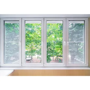 Avrupa tarzı upvc pvc kanatlı pencere nfrc sertifikası salıncak vinil pencereler