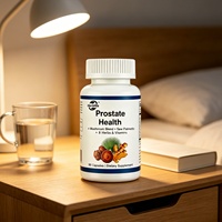 Vente en gros usine OEM Marque privée Complément alimentaire pour la santé de la prostate pour hommes à base de plantes, champignons, vitamines et Saw Palmetto, 90 capsules