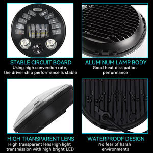 Faros LED Superbrillantes de 7 Pulgadas y 75W, Impermeables IP68, con Luz Alta y Baja, Bombilla H4 de 12V, 6000 Lúmenes, 6000-6500K, para Autos Universales - Product Image 6