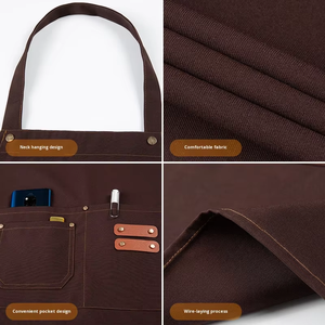 Tablier en toile sans manches imperméable, durable et lavable pour serveurs, logo personnalisé pour salons <span class=keywords><strong>de</strong></span> manucure, restauration, boulangeries, barbecue, salons <span class=keywords><strong>de</strong></span> <span class=keywords><strong>thé</strong></span> au lait - Product Image 4