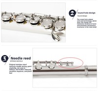 16 Closed Holes Flute C Key Flute Concert Performance Flute Professional Woodwind Instruments Transverse Flute