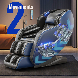 Fauteuil de massage de luxe moderne 3D à double manipulateur avec rail SL, airbags intégraux, chauffage, rouleaux de massage des pieds, zéro gravité, vente en gros OEM - Product Image 2