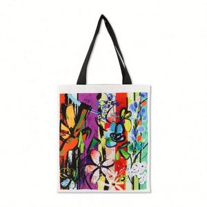 Custom Design Sublimation Printing Woman Bag Reusable Cloth 100% Polyester Canvas Cotton Shopping Tote Bags - Product Image 3