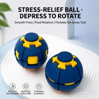 Balle anti-stress déformable, cube rotatif Fidget Spinner, jouet Push Pop Fidget pour soulager l'anxiété, pour adultes et enfants