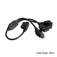 Divisor OBD2 de 3 Vías, Cable Universal de 16 Pines, Expansor de Puerto OBD Triple, Cable en Y OBD II de 1 a 3 para Lector de Códigos de Vehículos, Herramientas de Diagnóstico