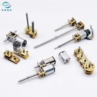 Moteur CC de petite taille 12 mm avec vis à billes, moteur à engrenages CC 12 V avec arbre fileté M3/M4 avec encodeur