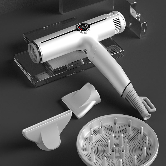 Professional Foldable LCD Display Low-noise Hair Dryer Brushless Motor 3 in 1 Ionic Smart Hair Dryer Salon High Speed Hair Dryer